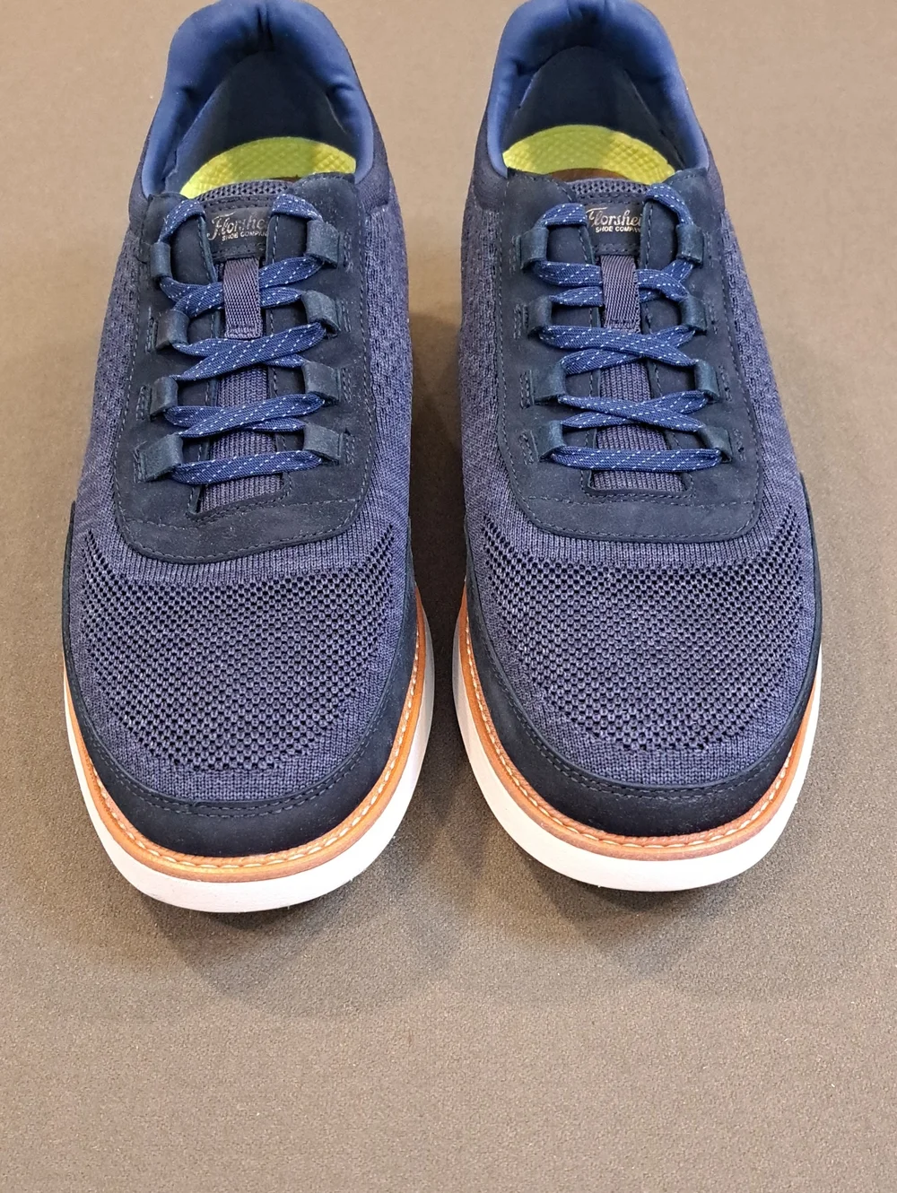 Florsheim Launch Knit Elastic Lace Moc Toe Slip On - Color: Navy - Size: 12